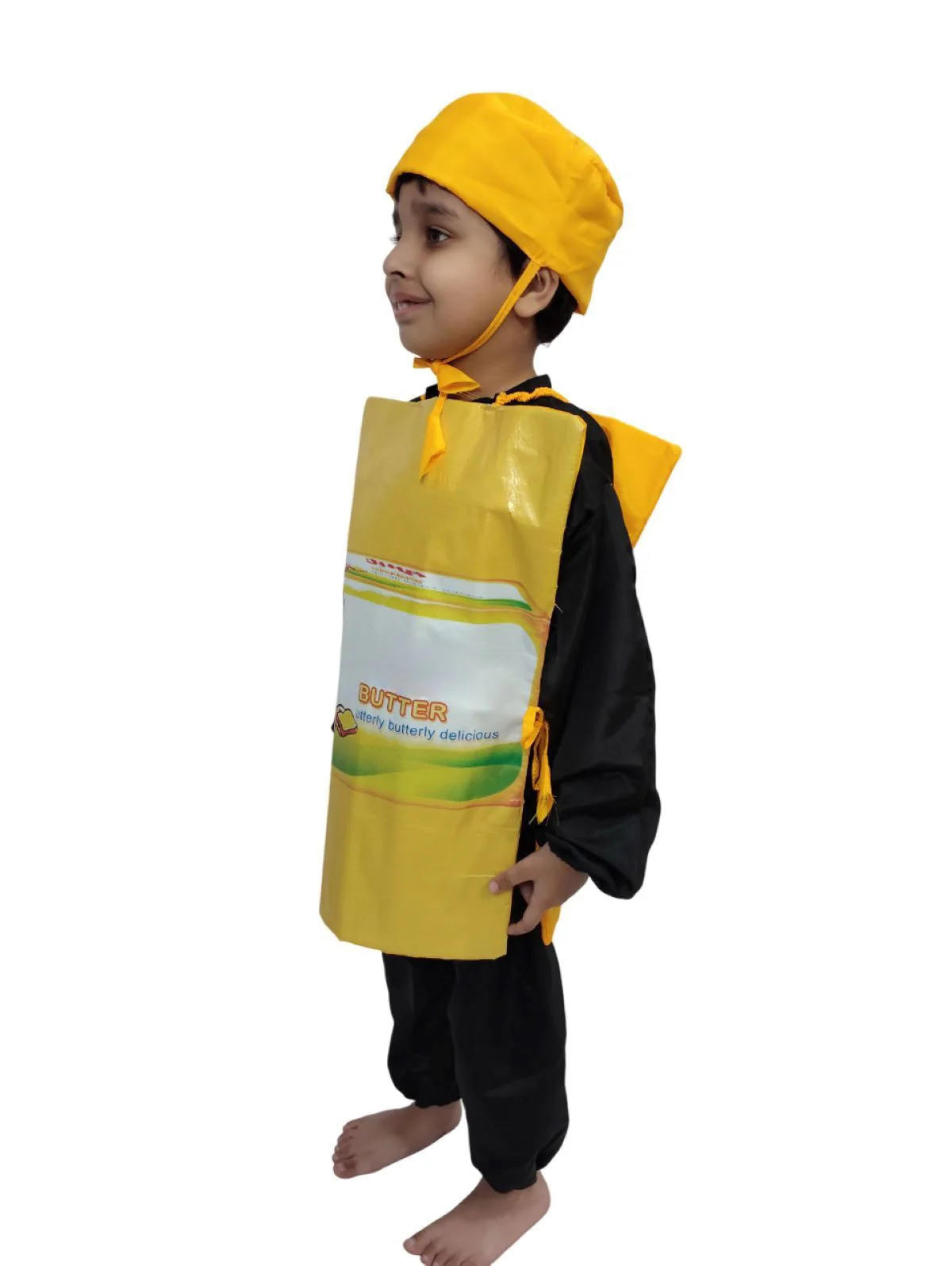 Yellow Butter Food Kids Fancy Dress Costume - Image 4