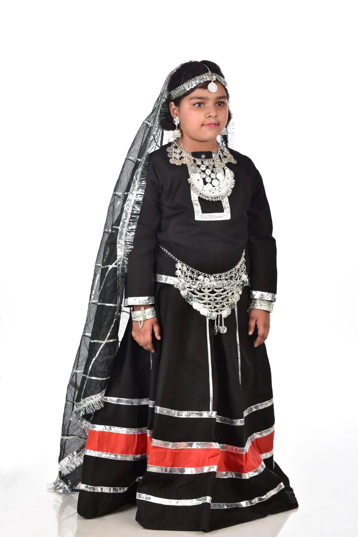 Banjara Girl  Kalbelia with Jewellery Girl's & Women Dance Fancy Dress Costume - Image 2