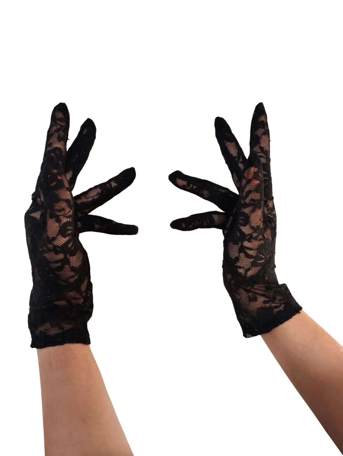 Black Hand Lace Gloves Dance Costume Accessory for Girls - Image 9
