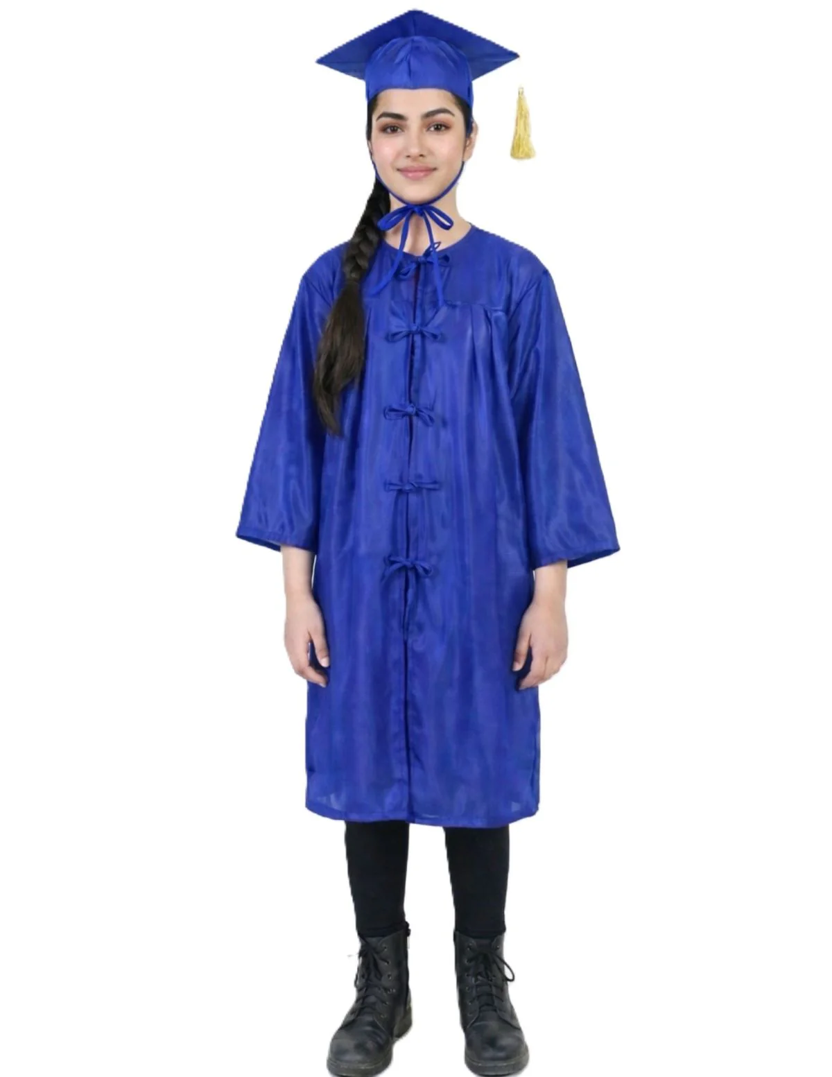 Blue Graduate Scholar Graduation Day Gown Kids & Adults Fancy Dress Costume - Image 4