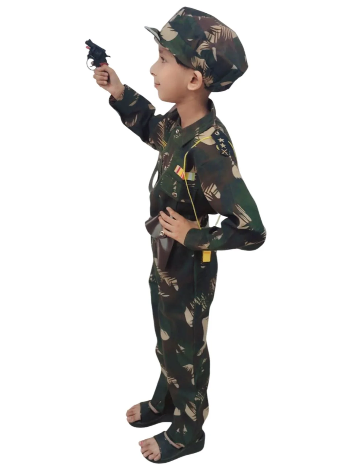 6pcs Army Leaf Print | Independence Day | Army Costume | Community Helper Commando Soldier for Patriotic Events for Role Play - Image 5