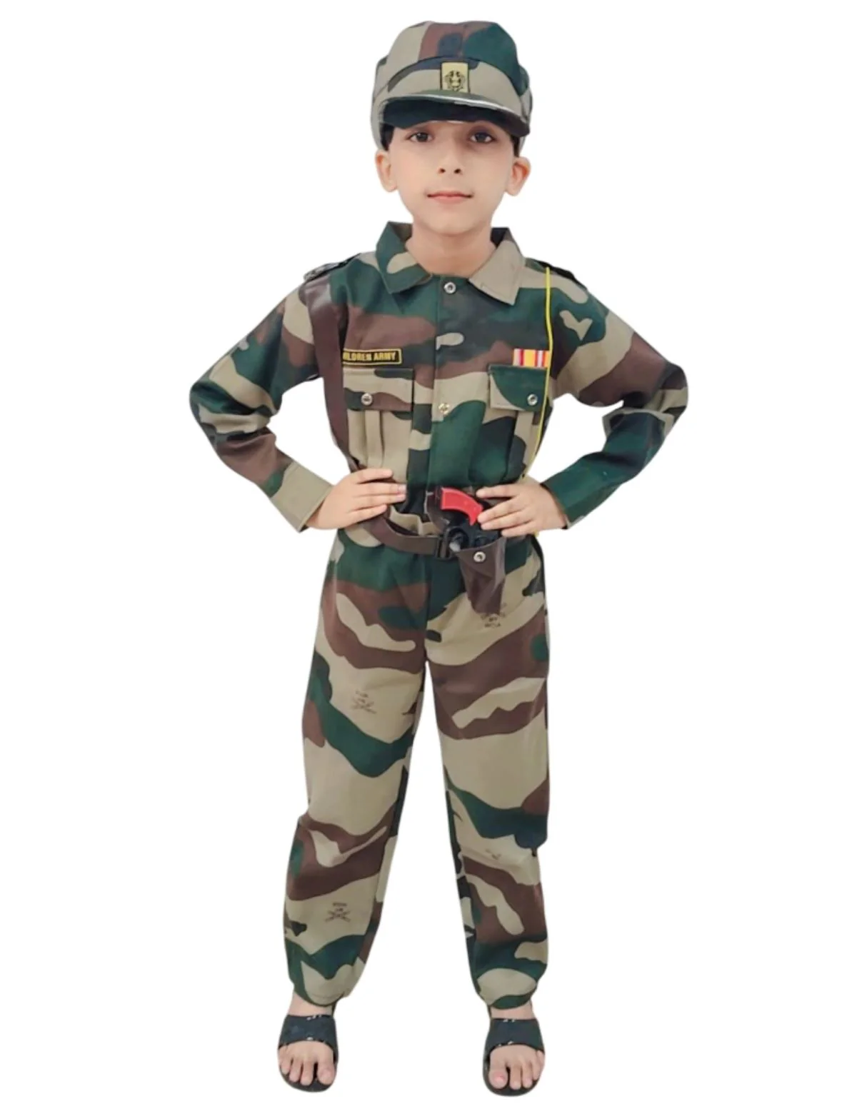 6pcs Military Woodland Print | Independence Day | Army Dress | Community Helper Soldier for Patriotic Events for Role Play - Image 3