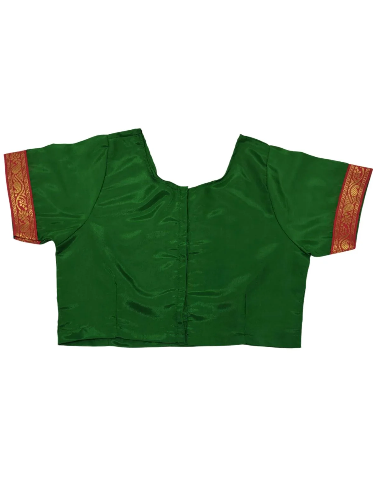 Bharatanatyam Costume for Girls and Women β Green with Red Border | Classical Dance Dress | Indian Dance Dress for Girls | Traditional Dance Outfit - Image 12