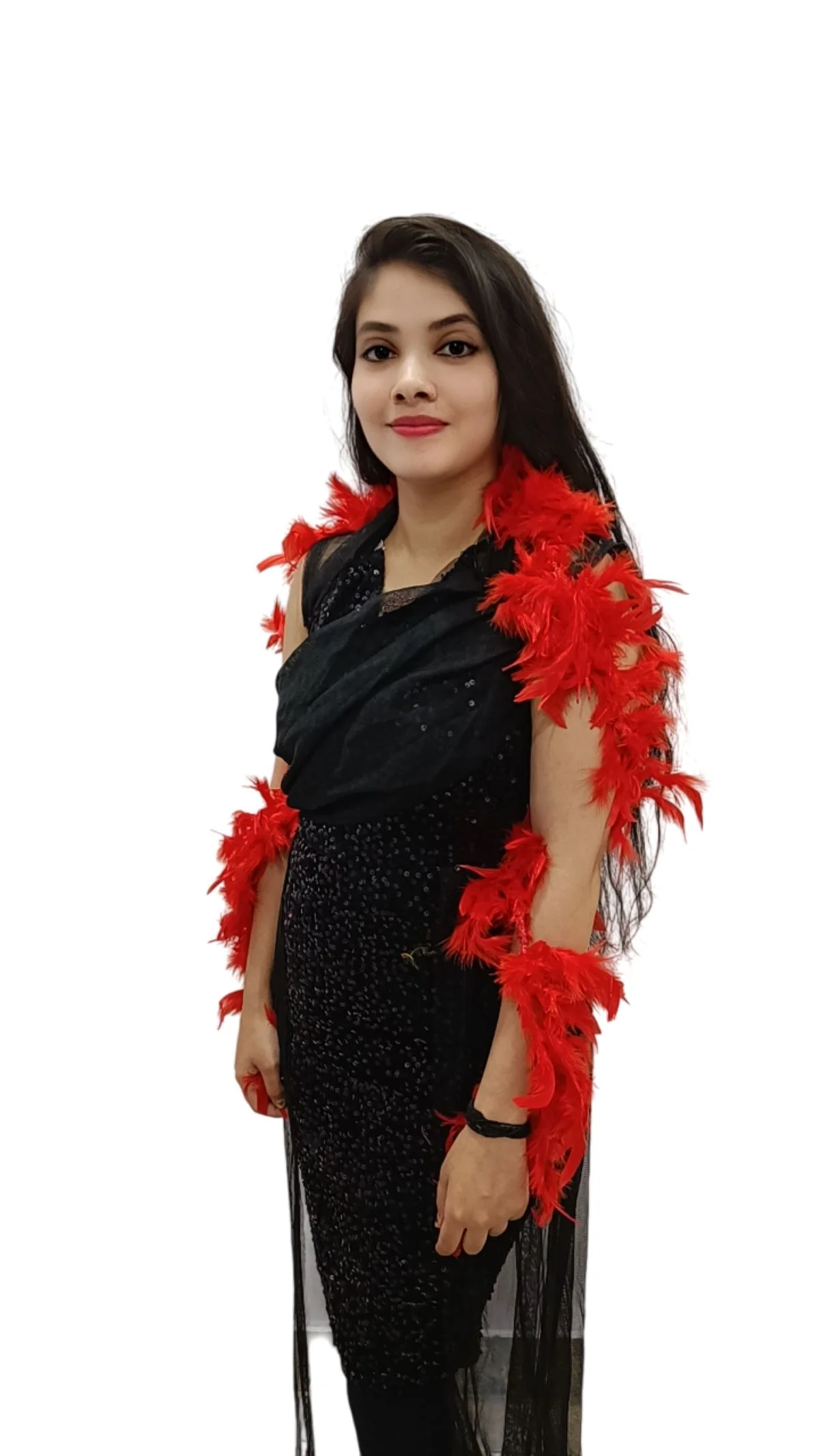 Fluffy Feather Boa Stole | Soft Feathers Scarf Evening Dress Accessory for Girls | Perfect for Dance Accessory, Costume Parties & Stylish Feather Dress Look - Image 20