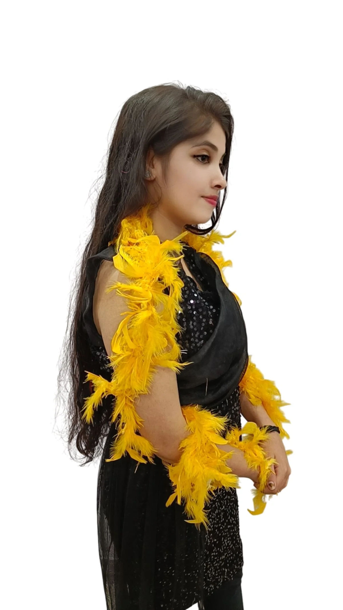 Fluffy Feather Boa Stole | Soft Feathers Scarf Evening Dress Accessory for Girls | Perfect for Dance Accessory, Costume Parties & Stylish Feather Dress Look - Image 24
