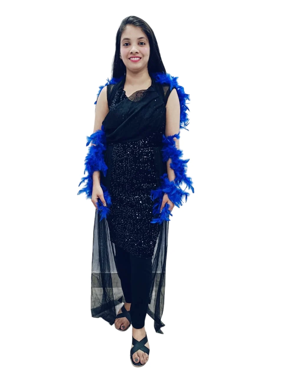 Fluffy Feather Boa Stole | Soft Feathers Scarf Evening Dress Accessory for Girls | Perfect for Dance Accessory, Costume Parties & Stylish Feather Dress Look - Image 46