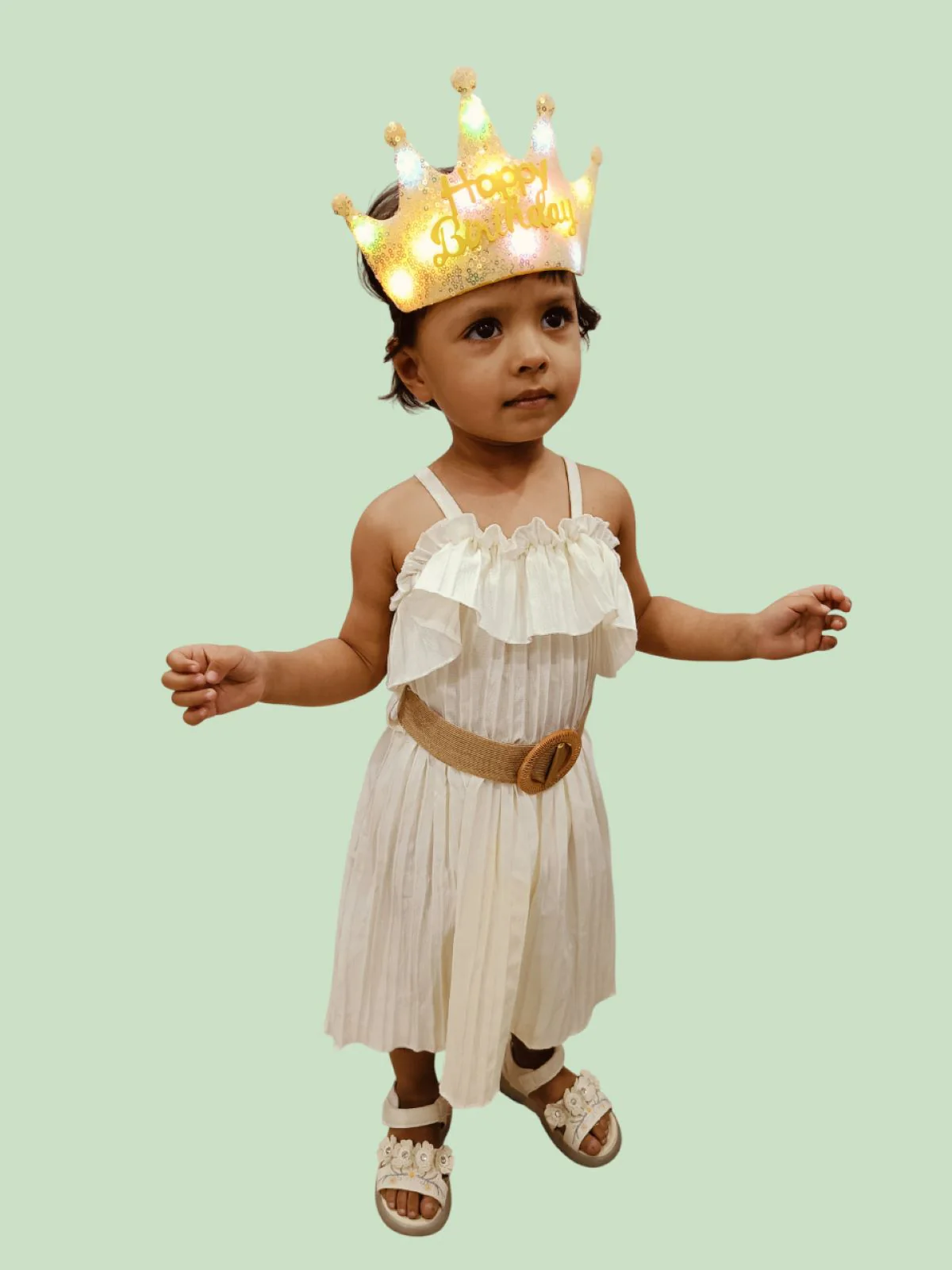 Assorted Glowing LED Happy Birthday Headband Crown Accessories for Girls – 3 Modes Changing Lights, Sparkly Birthday Crown with Adjustable Size for Party and Celebration - Image 13