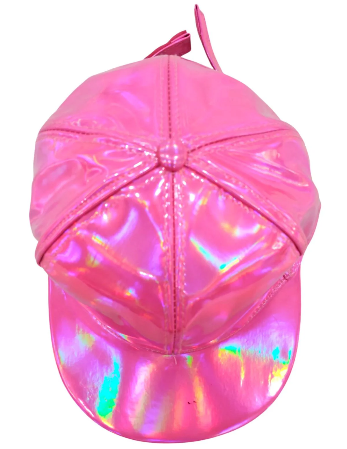 Pink Reflective Street Dance Cap – Adjustable Holographic Snapback Hat for Performers, Party & Hip-Hop Style Fancy Dress Accessory for Girls & Boys - Image 2