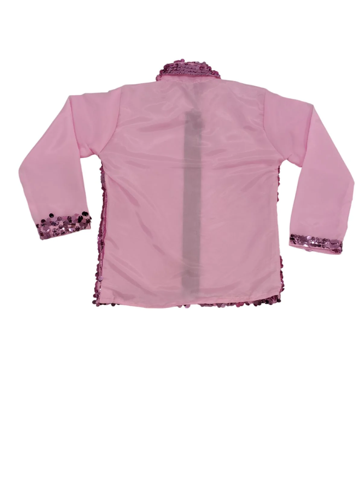 Pink Sequin Shirt & White Shiny Pants Western Dance Costume for Boys | Full Sleeve Party Wear Outfit | Theme Annual Day & Fancy Dress Outfit - Image 9