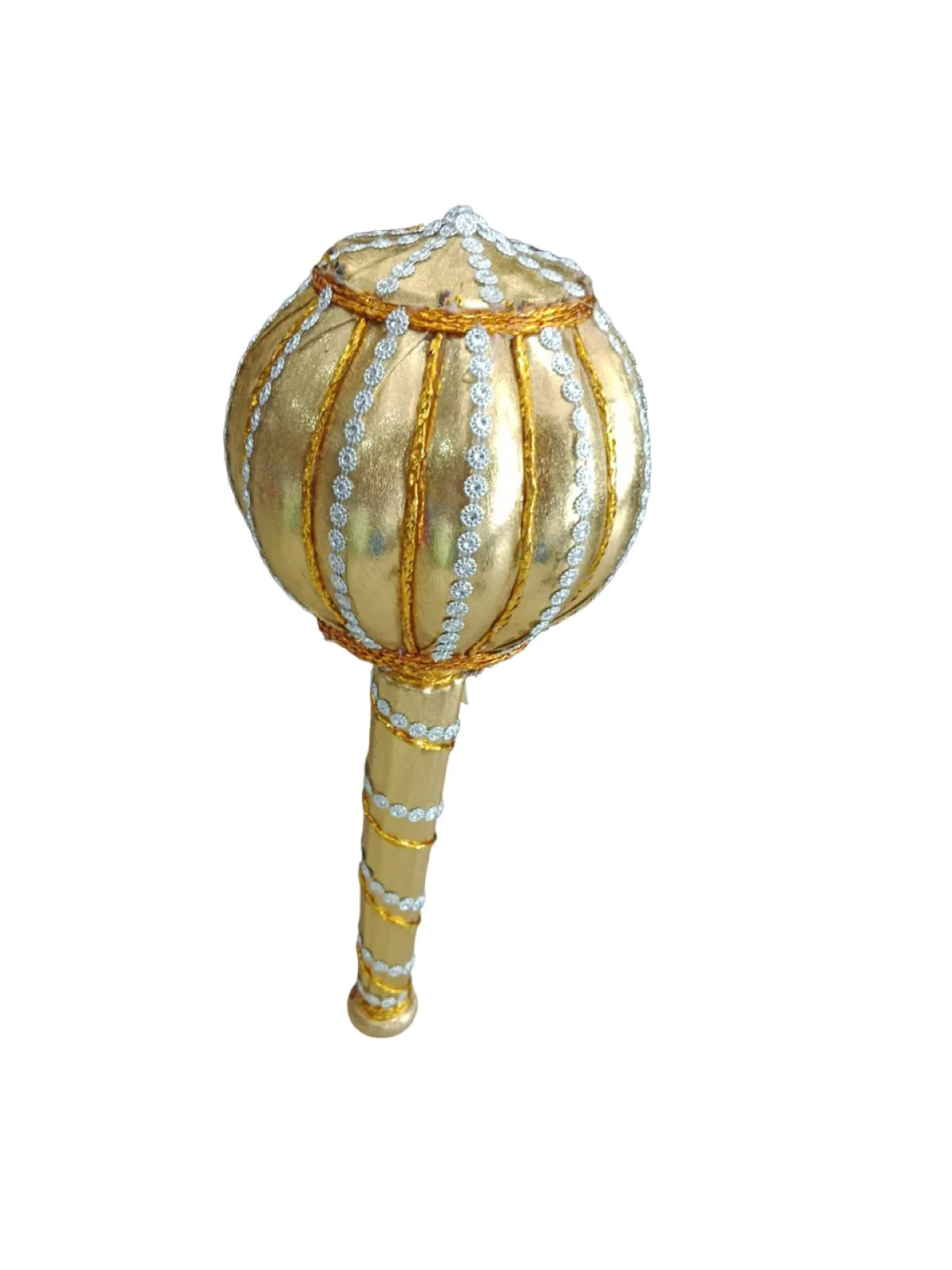 Royal Golden Gada Mace Club Hanuman Costume Accessory Traditional Weapon Plastic Toy for Kids and Boys - 22 Inches - Image 5
