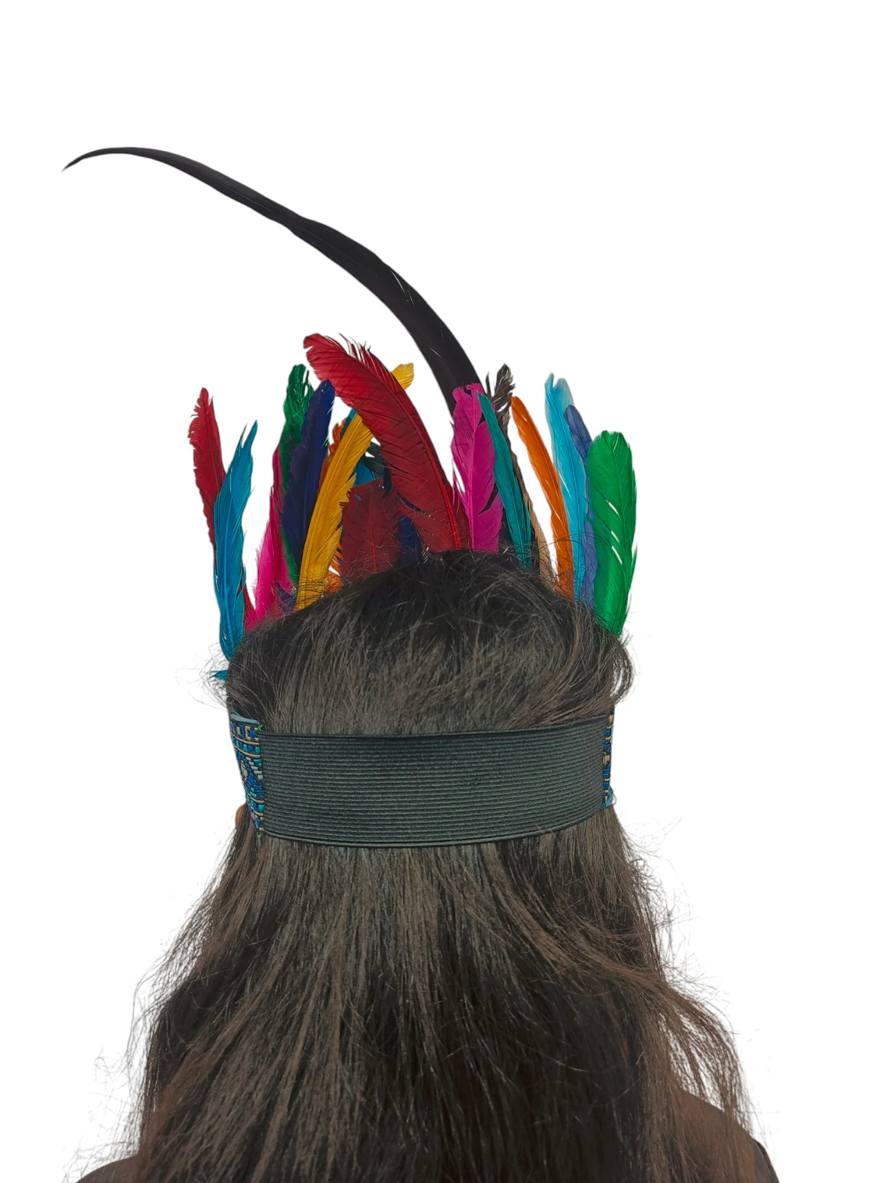 Carnival Multicolor Feather Headdress Crown Fancy Dress Costume - Image 6