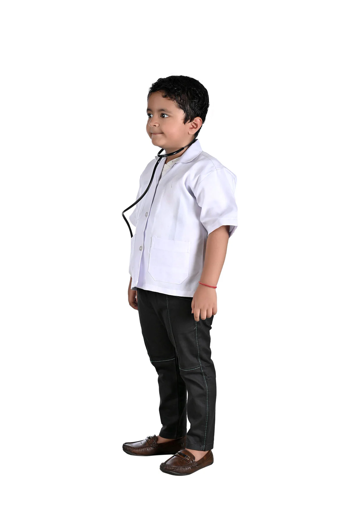 Doctor Physician White Coat with Stethoscope Medical Professional Community Helper Kids Fancy Dress Costume - Image 4