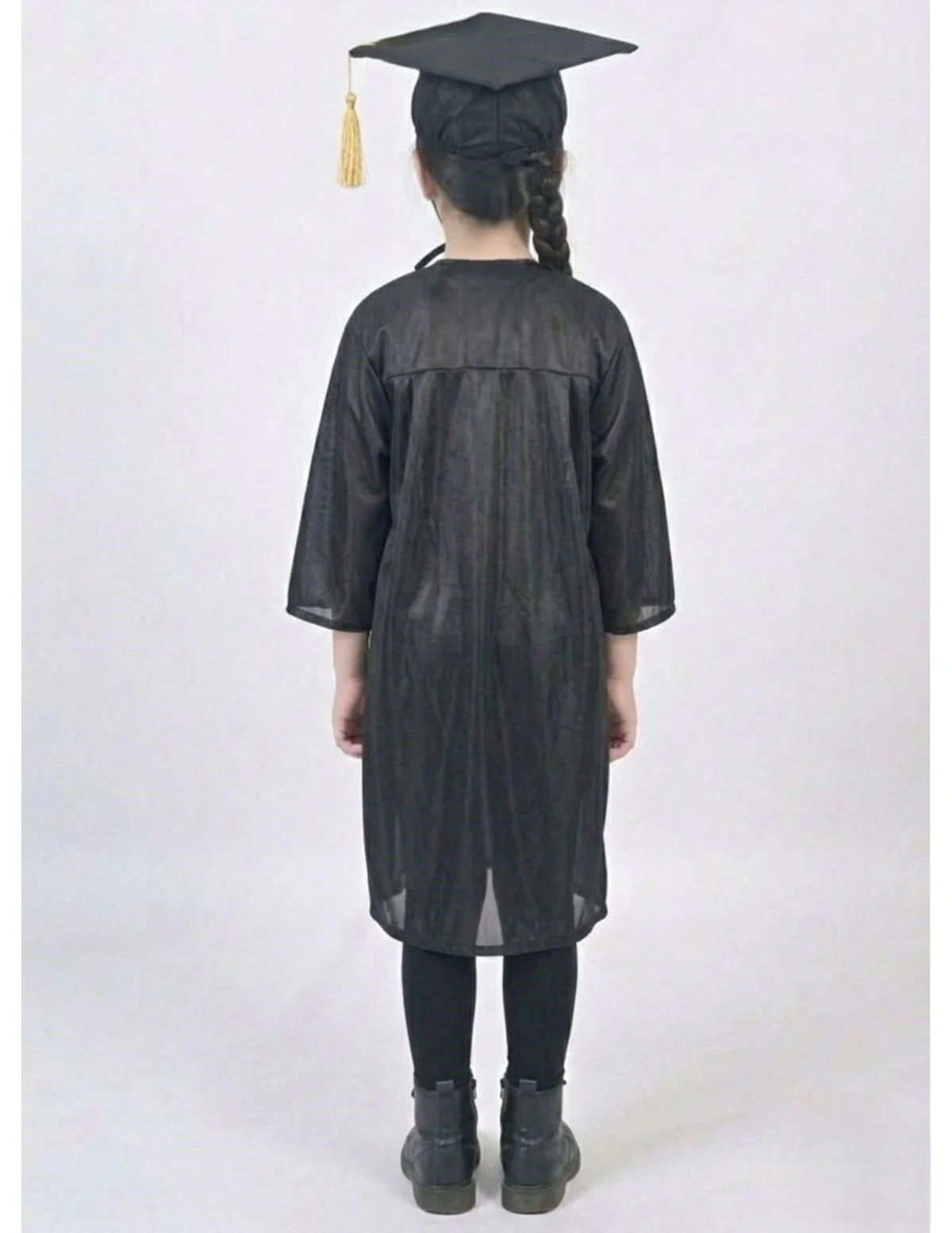 Black Graduate Convocation Degree Graduation Day Gown & Cap Kids & Adults Fancy Dress Costume - Image 14