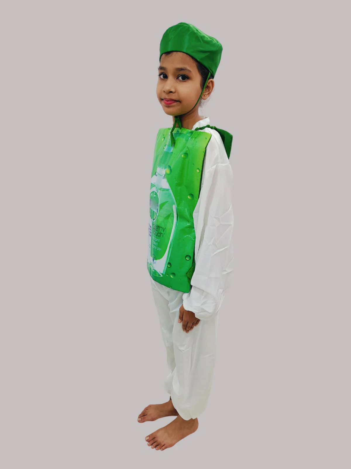 Original Green Hand Wash Sanitizer Corona Protection Kids Fancy Dress Costume - Image 4