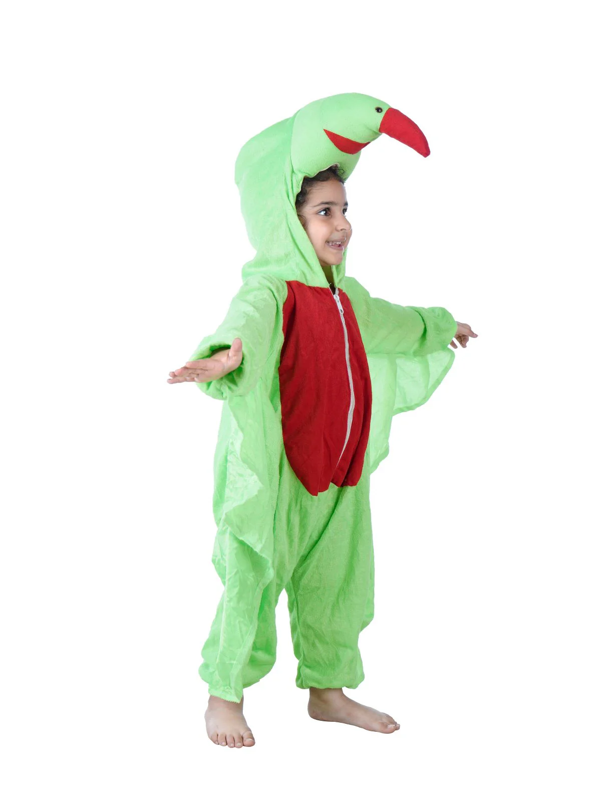 Green Parrot Tota Pet Bird Kids Fancy Dress Costume - Image 3