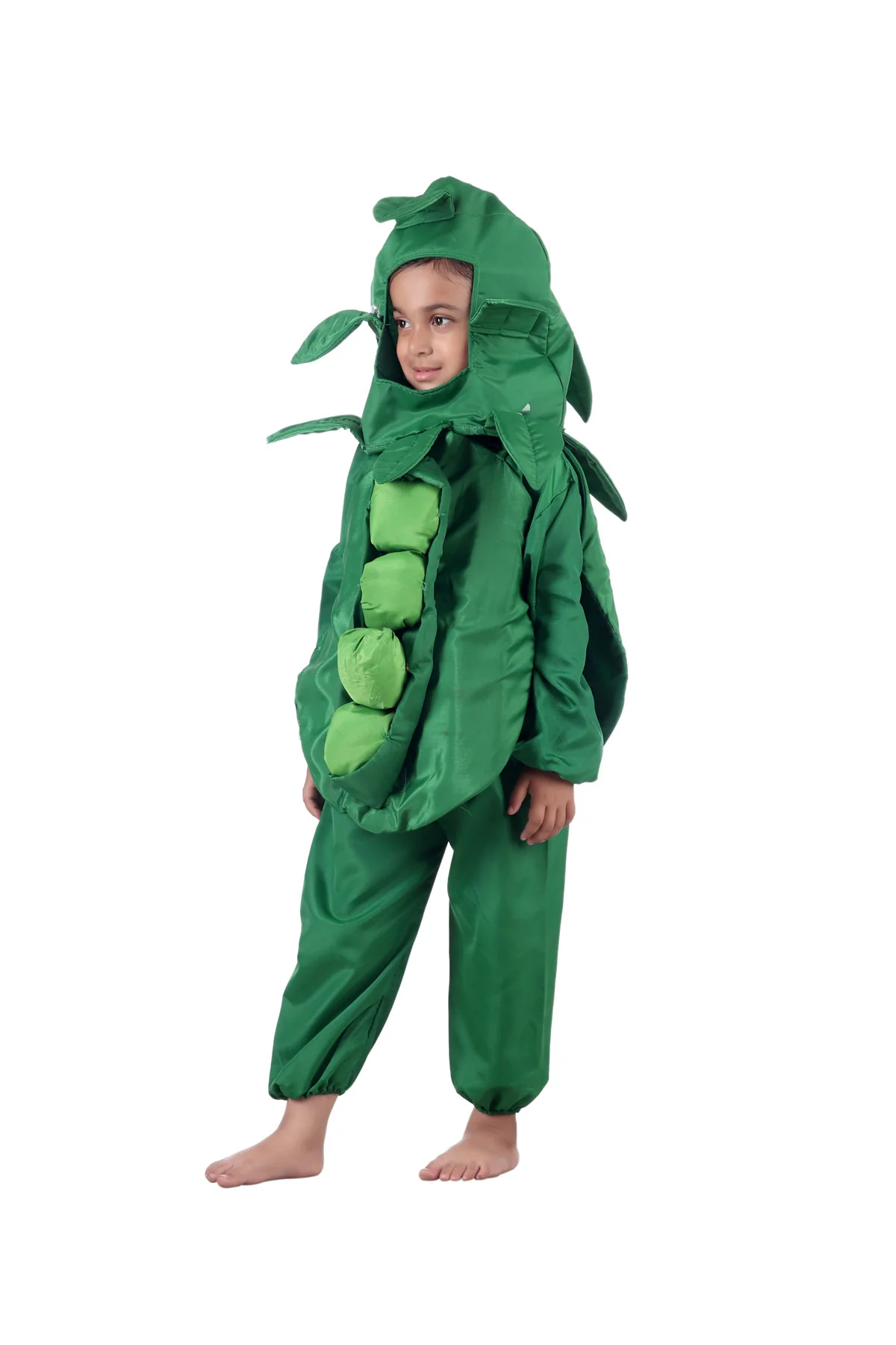 Green Peas Hari Matar Vegetable Kids Fancy Dress Competition Costume - Image 4