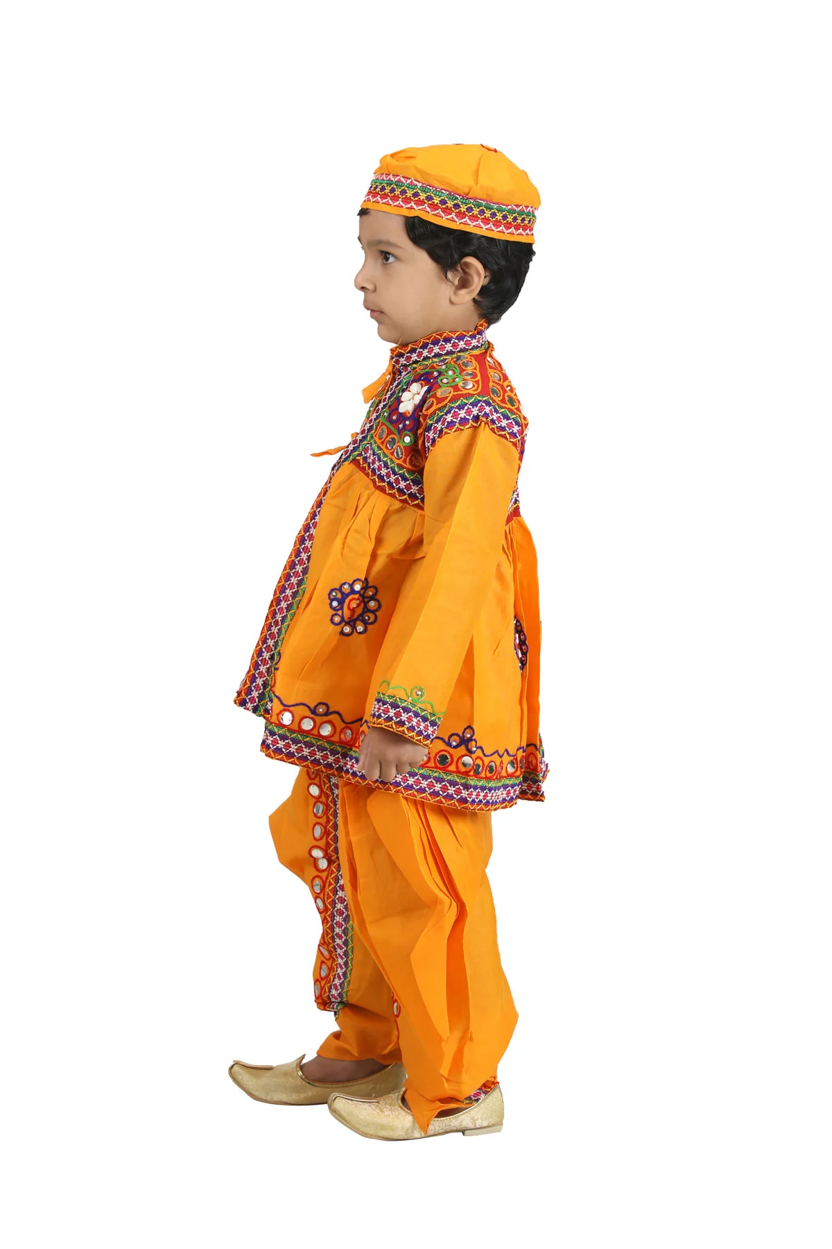 Gujarat Indian State Fancy Dress Costume for Boys and Men - Image 5