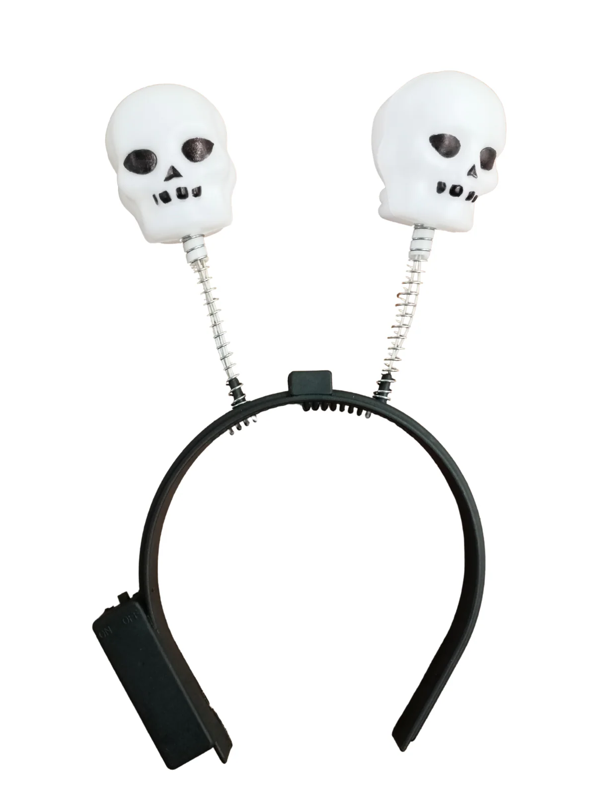 Halloween Funny Bouncing Skull Head Band With Light Fancy Dress Accessory - Image 3