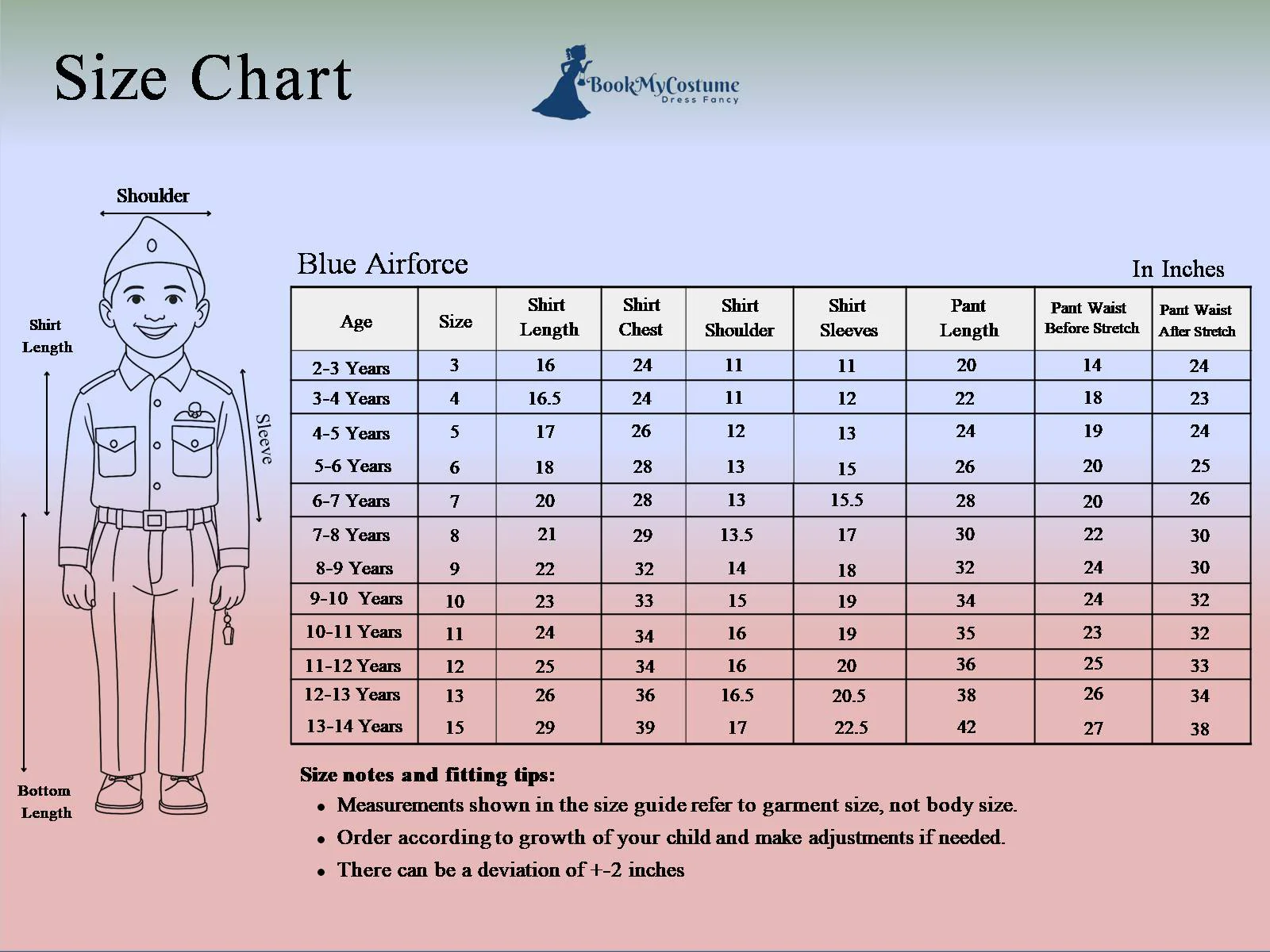 Indian Air Force Defense Pilot Uniform Kids Fancy Dress Costume - Blue - Image 16