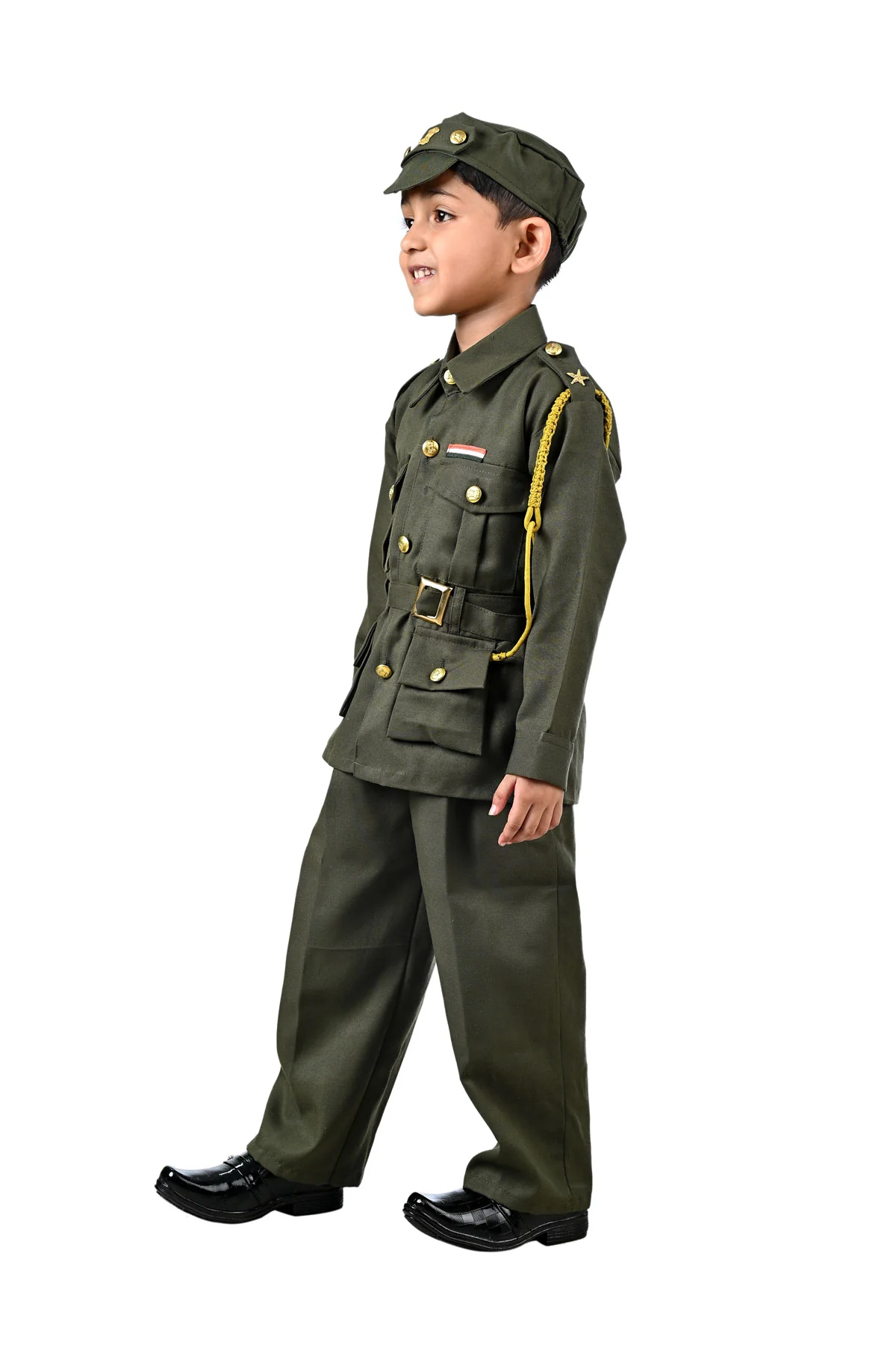 Indian Army Soldier Profession Community Helper Kids Fancy Dress Costume - Image 4