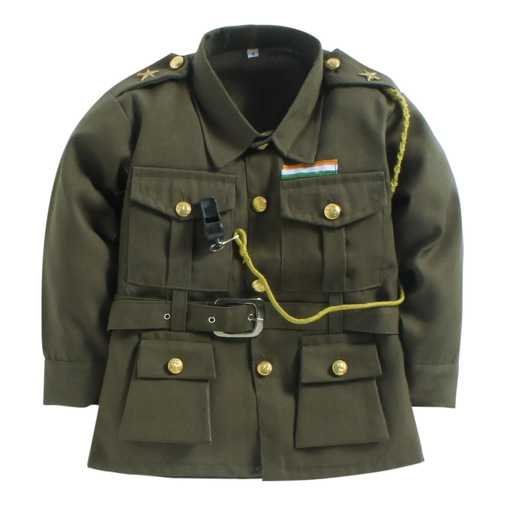 Indian Army Soldier Profession Community Helper Kids Fancy Dress Costume - Image 7