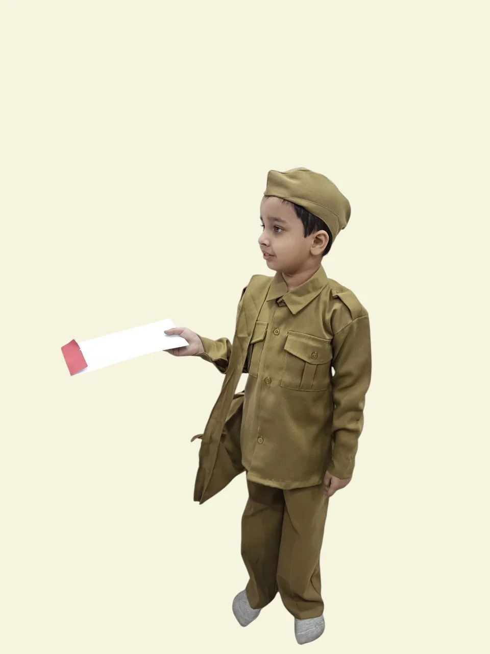 Indian Postman Dakiya Community Helper Classic Kids Fancy Dress Costume - Image 7