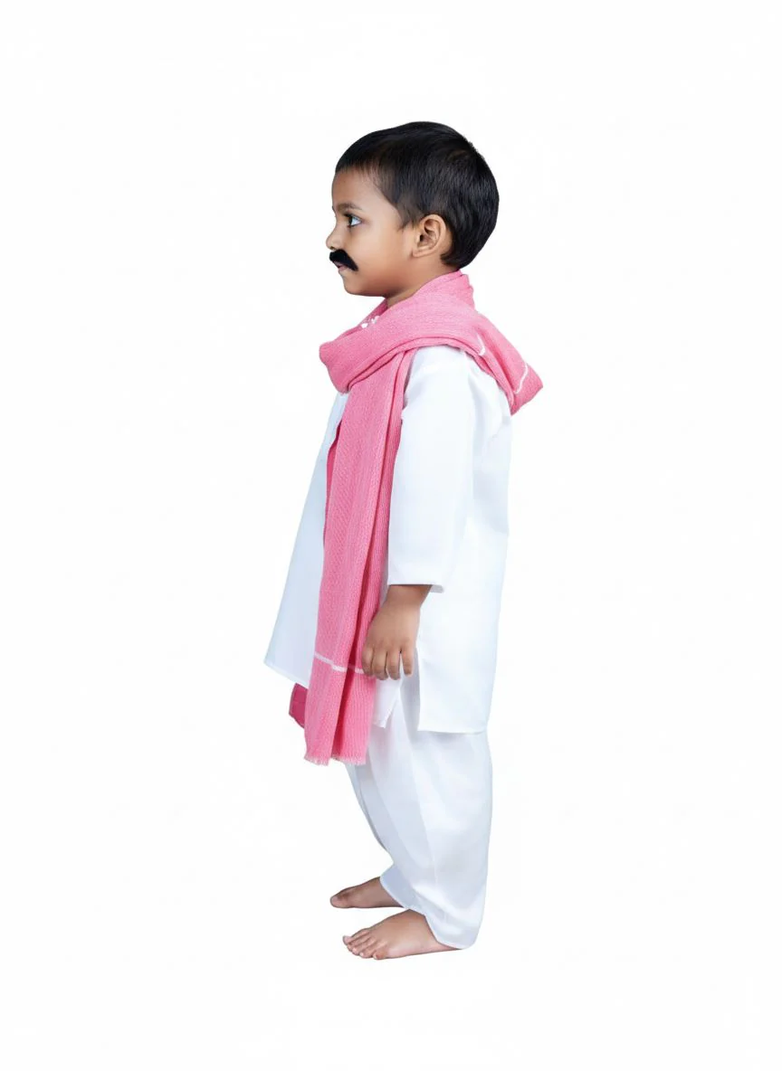 Indian Sarpanch Farmer Villager Kisan Kids & Adults Fancy Dress Costume - Image 3