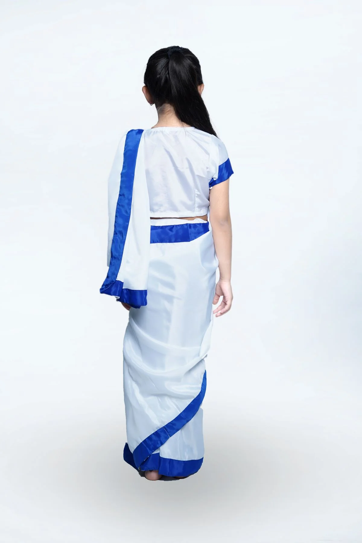 Indira Gandhi Politician Leader Ex-Prime Minister Saree Kids Fancy Dress Costume - Image 6