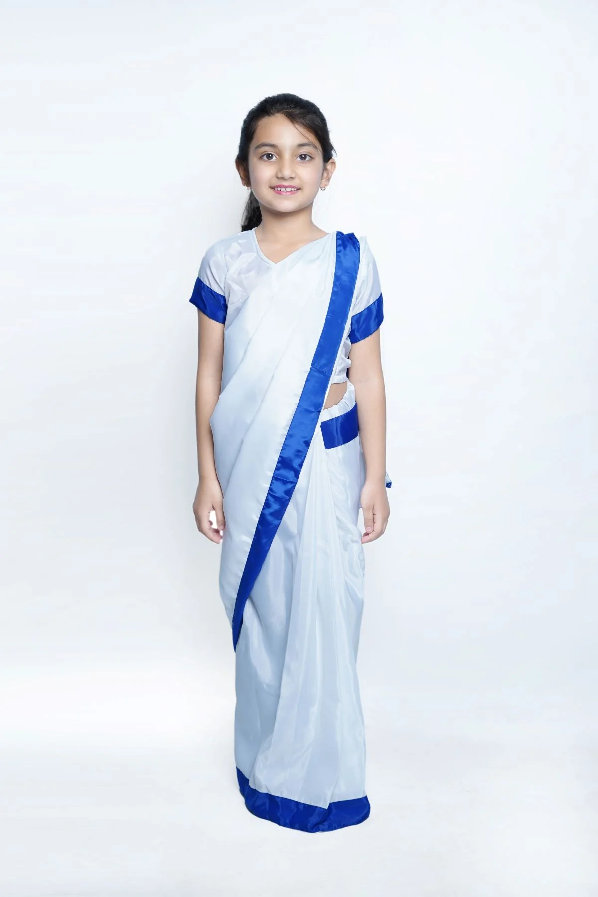 Indira Gandhi Politician Leader Ex-Prime Minister Saree Kids Fancy Dress Costume - Image 9