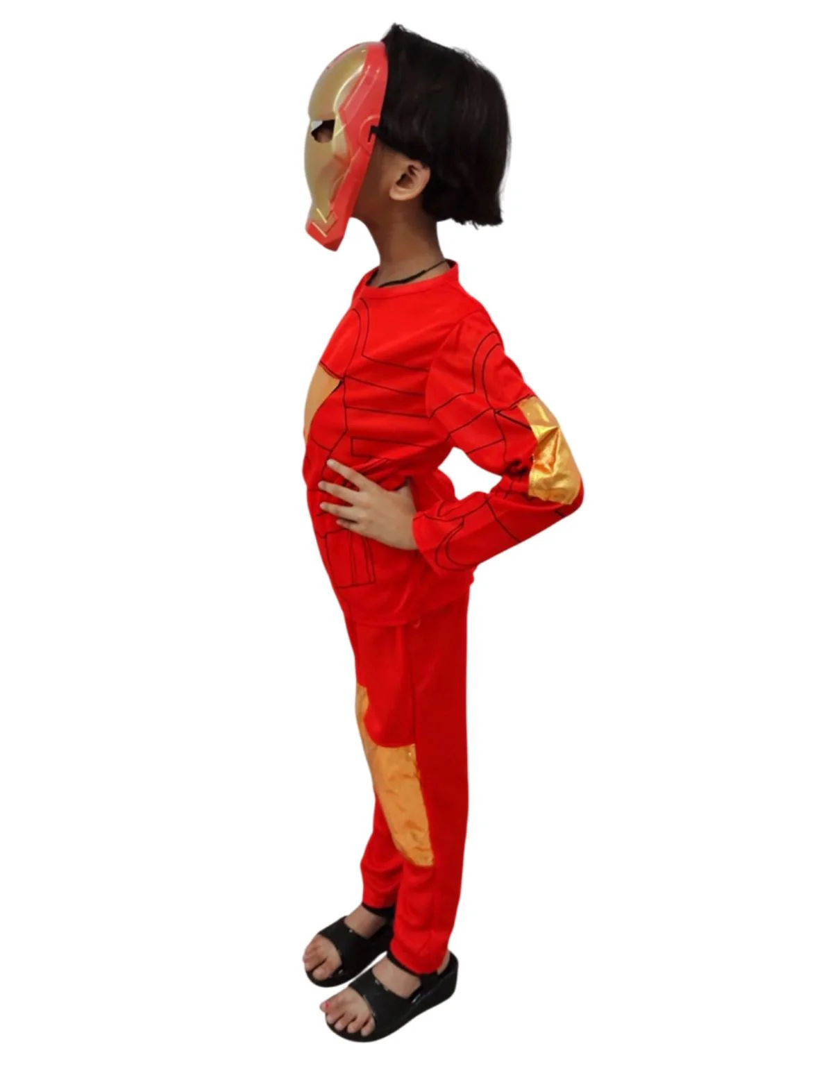 The Red Yellow Superhero Kids Fancy Dress Costume - Standard - Image 3