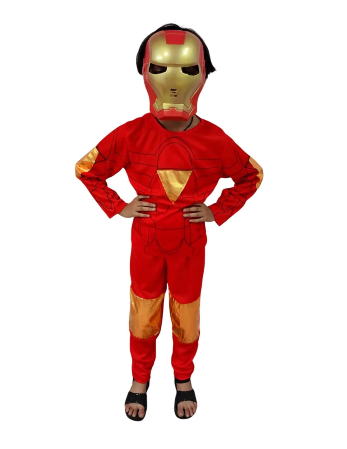 The Red Yellow Superhero Kids Fancy Dress Costume - Standard - Image 6
