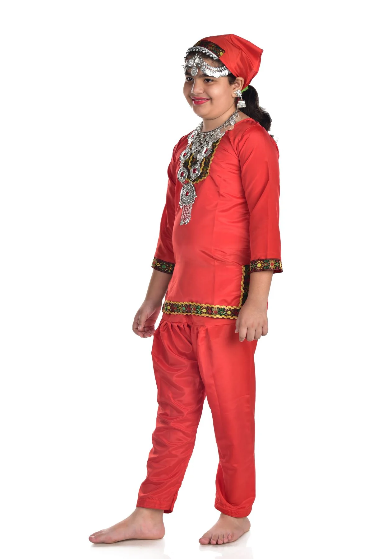 Kashmiri Girl with Jewellery Indian State For Girl's & Women Fancy Dress Costume - Image 4