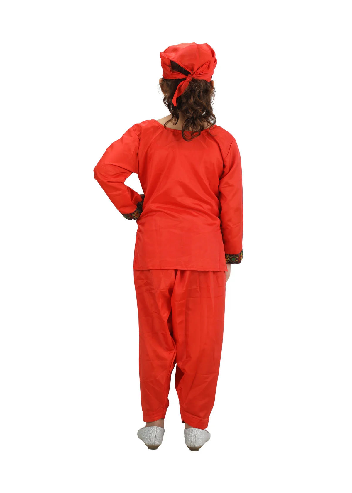 Kashmiri Indian State Fancy Dress Costume for Girls and Females - Image 4
