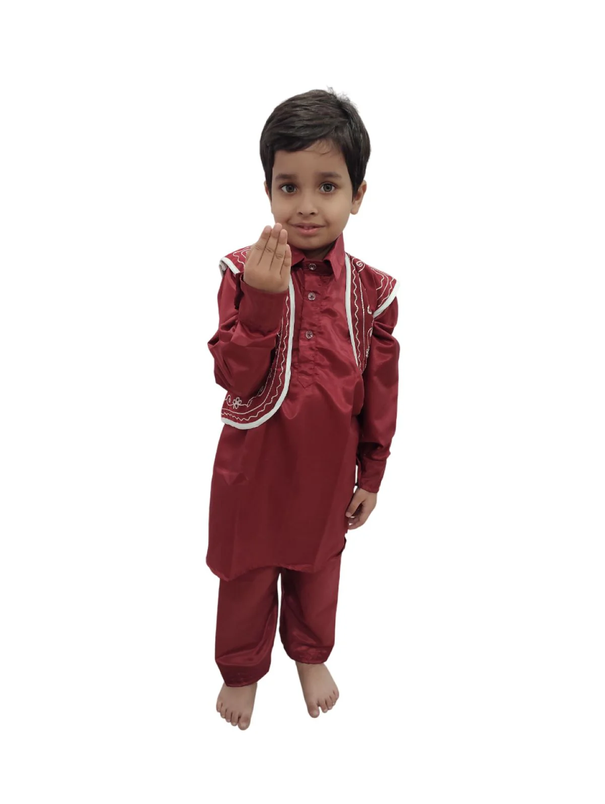 Kashmiri Pathani suit Indian State Fancy Dress Costume for Boys - Image 6
