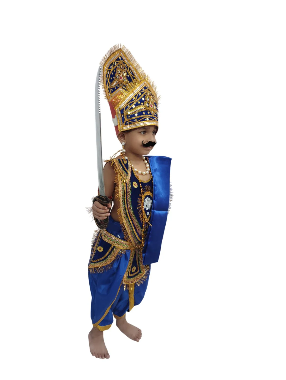 Meghnath (Meghnad) Indrajit Evil Ramlila Kids & Adults Fancy Dress Costume With Sword - Image 4