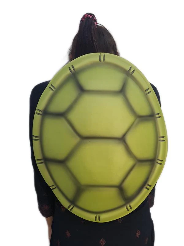 Turtle Shell Costume Accessory for Kids & Adults | Green Soft Foam Animal Reptile Back Shell Accessory | Halloween Fancy Dress, School Annual Day, Cosplay & Theme Party Prop