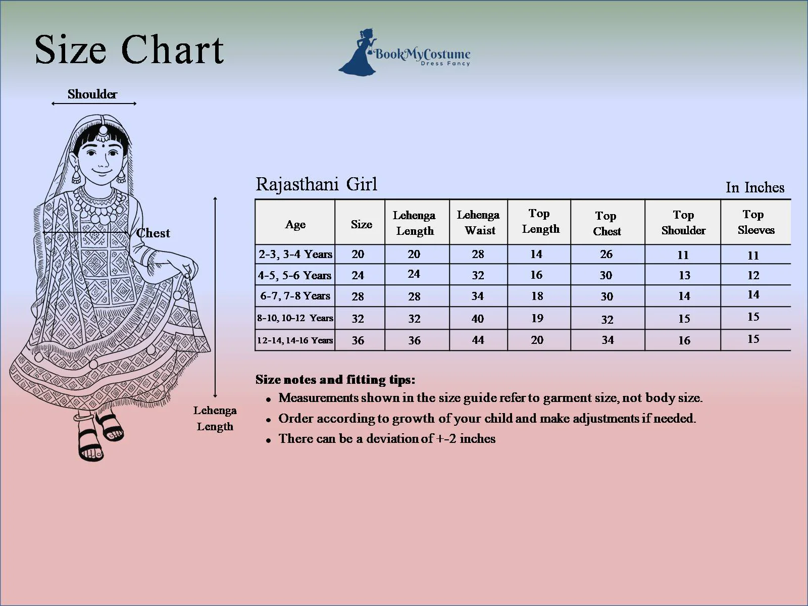Rajasthani Indian State Fancy Dress Costume for Girls and Females | Without Jewelry - Image 6