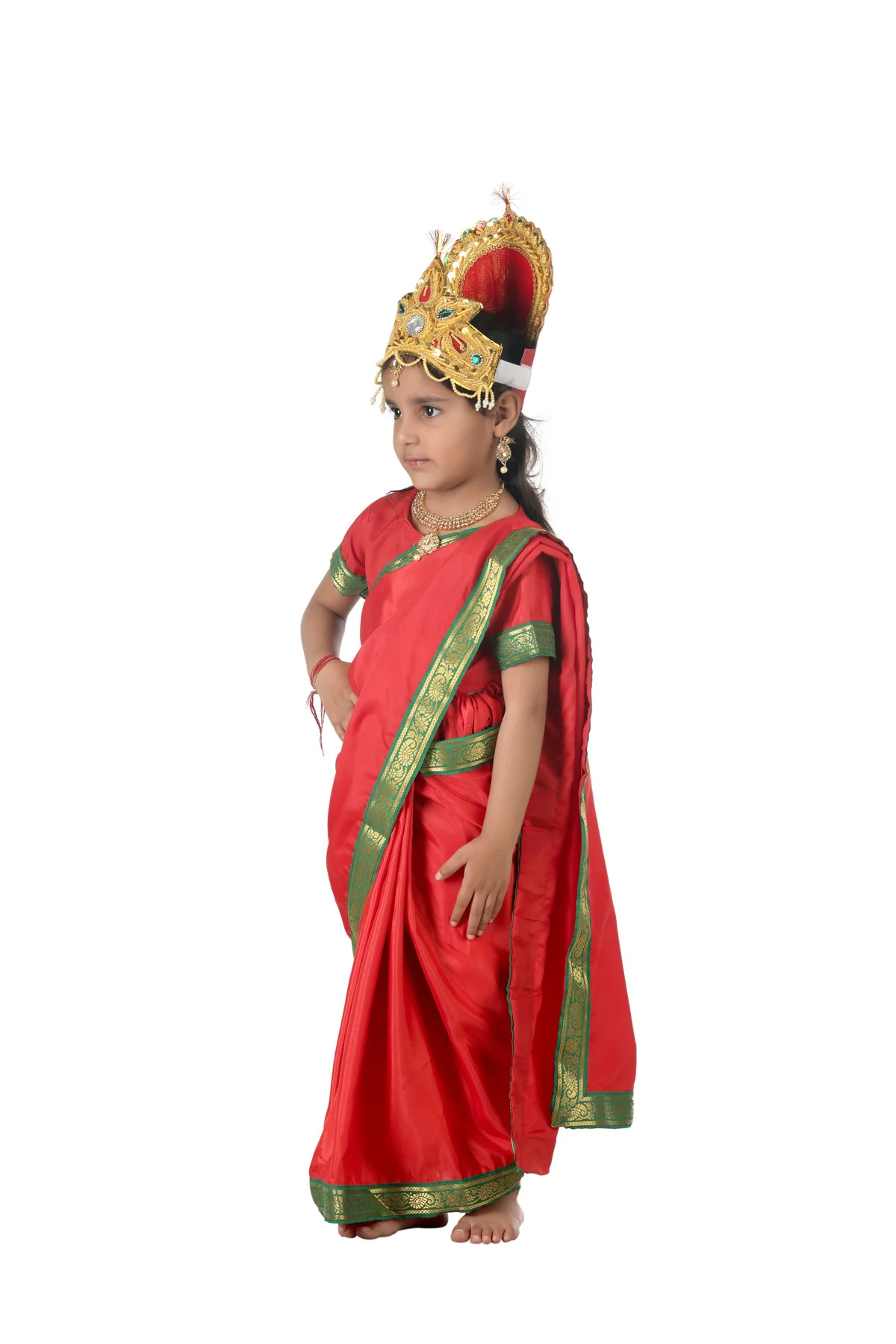 Rani Sita for Girl Kids & Adult Fancy Dress Costume | Ramlila Dussehra Ramayana Mythology - Image 6