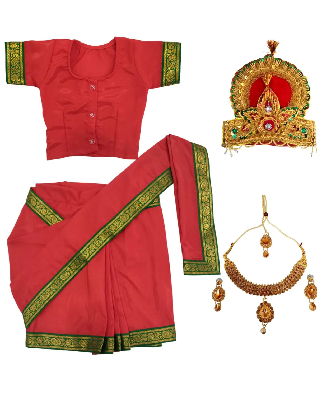 Rani Sita for Girl Kids & Adult Fancy Dress Costume | Ramlila Dussehra Ramayana Mythology - Image 8