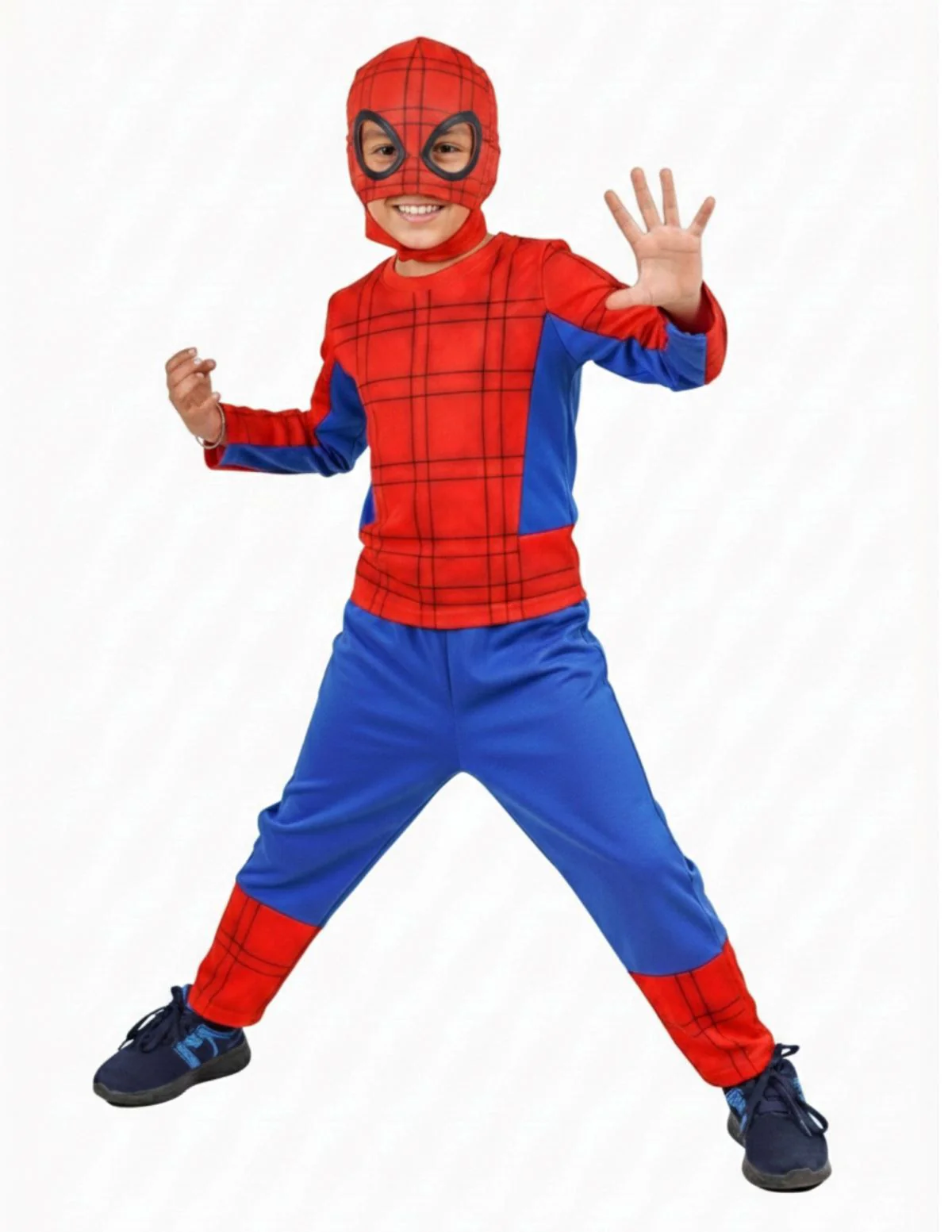 Red Blue Superhero Kids Fancy Dress Costume - Premium - Image 4