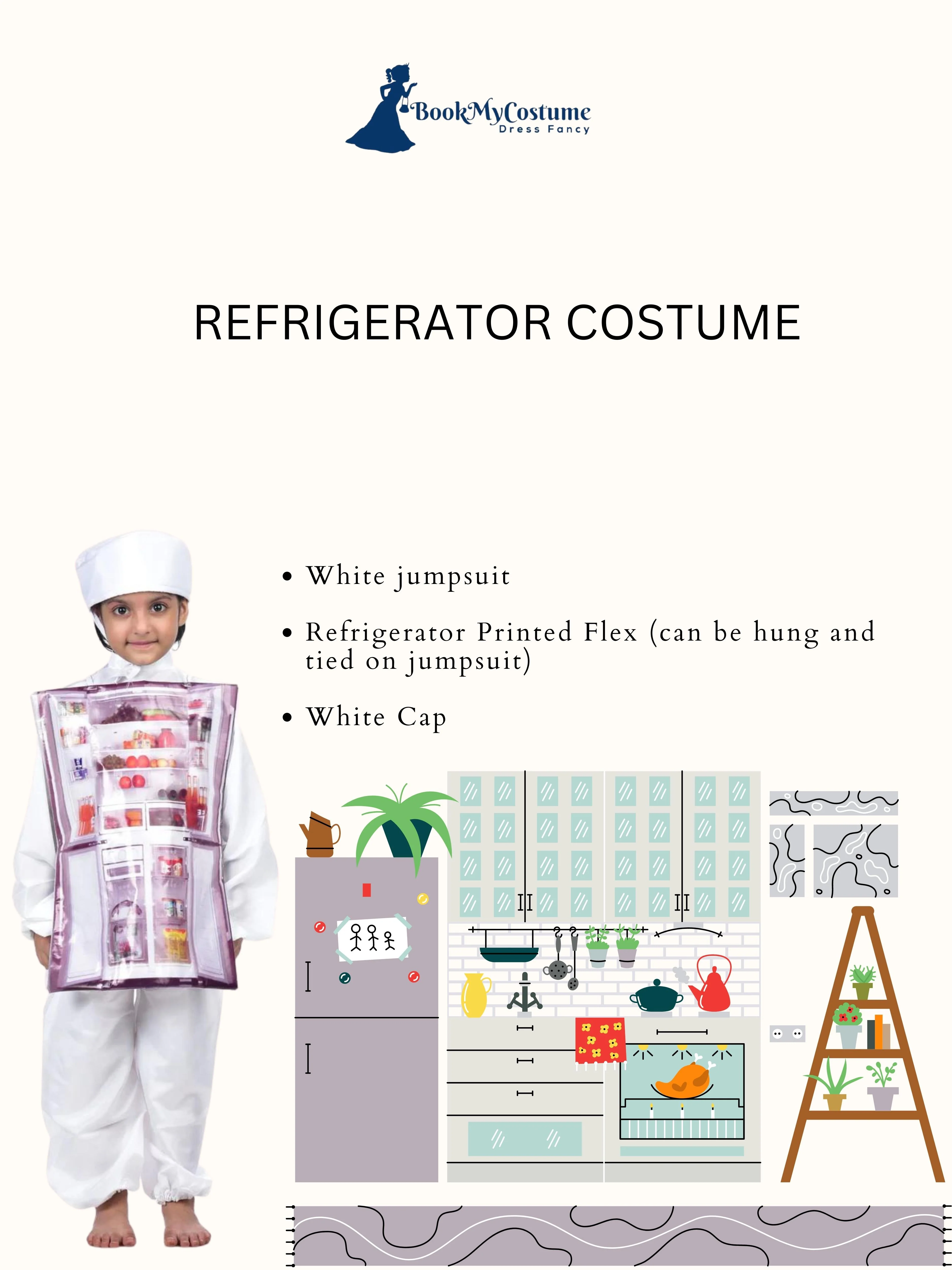 Refrigerator Fridge Kids Fancy Dress Costume - Image 3