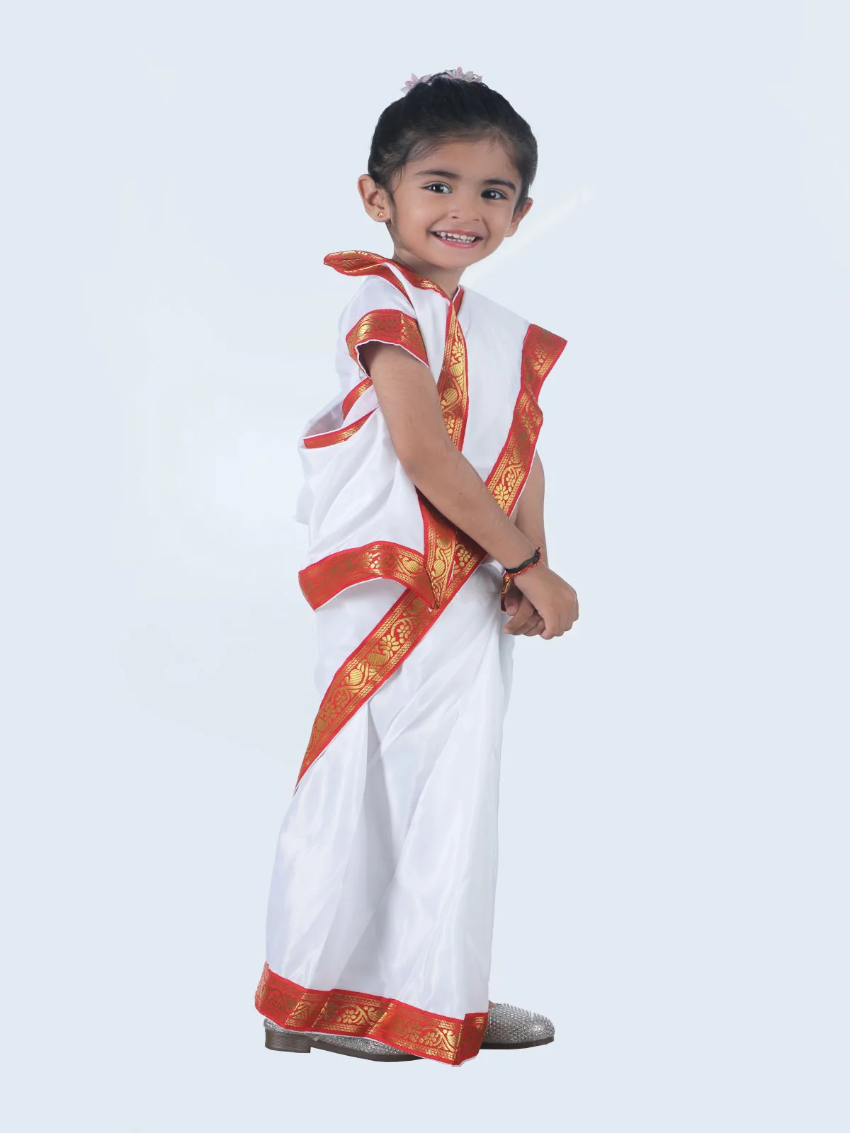 Sarojini Naidu Leader Saree GIrls & Women Fancy Dress Costume - Image 3