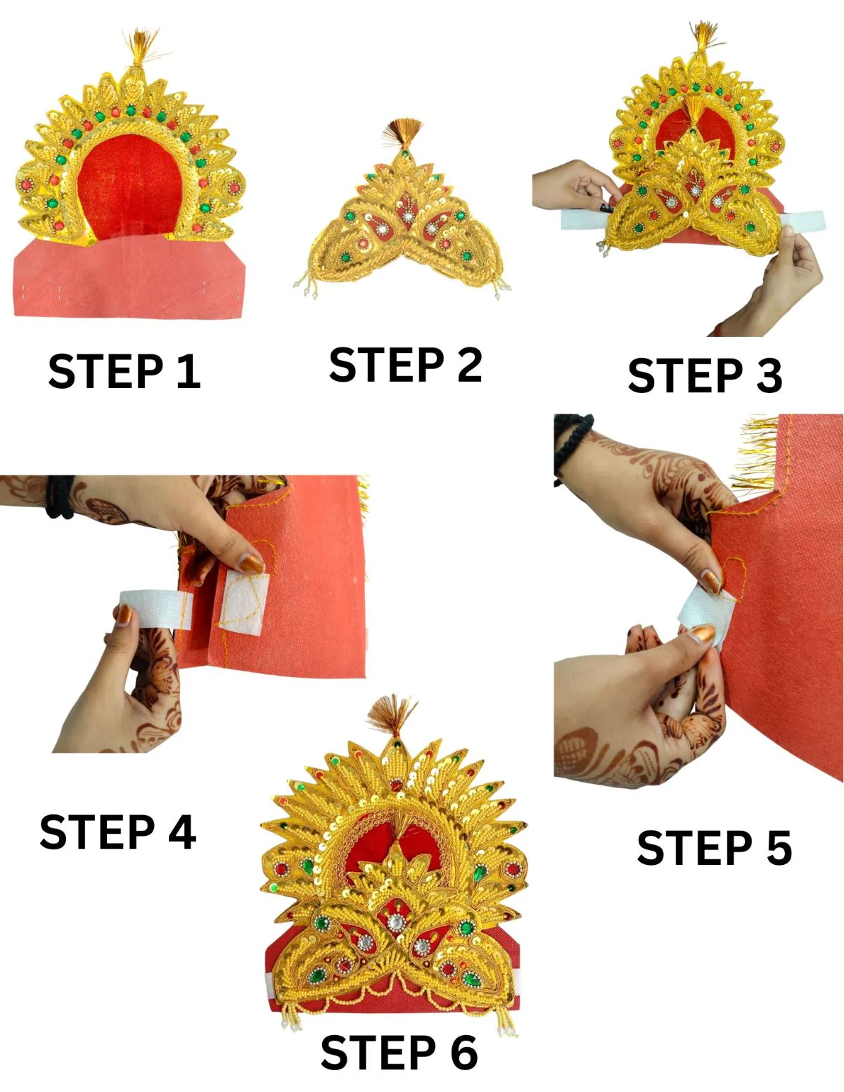 Shri Ram Hindu God Crown Mukut Kids & Adults Fancy Dress Costume Accessories - Image 10
