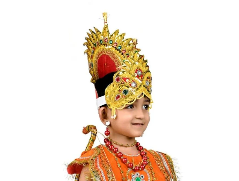 Shri Ram Hindu God Crown Mukut Kids & Adults Fancy Dress Costume Accessories - Image 3