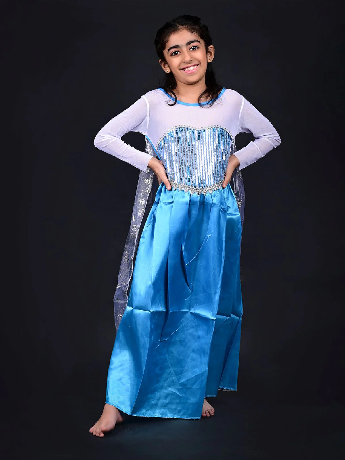 Snow Queen Disney Frozen Fairy tale Kids Fancy Dress Costume | Imported - Image 5