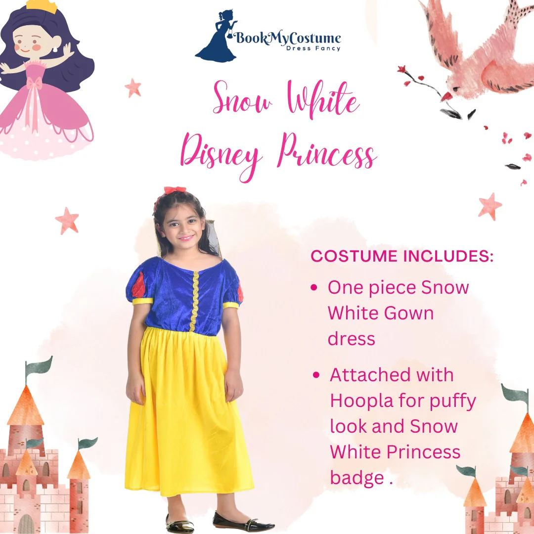 Kind Princess with Dwarfs Fairy tale Kids Fancy Dress Costume | Imported - Image 3