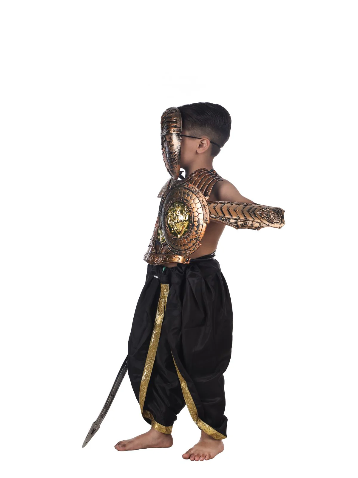 Traditional Historical Indian Warrior Weapon Set Kids Fancy Dress Costume Accessories - Image 4