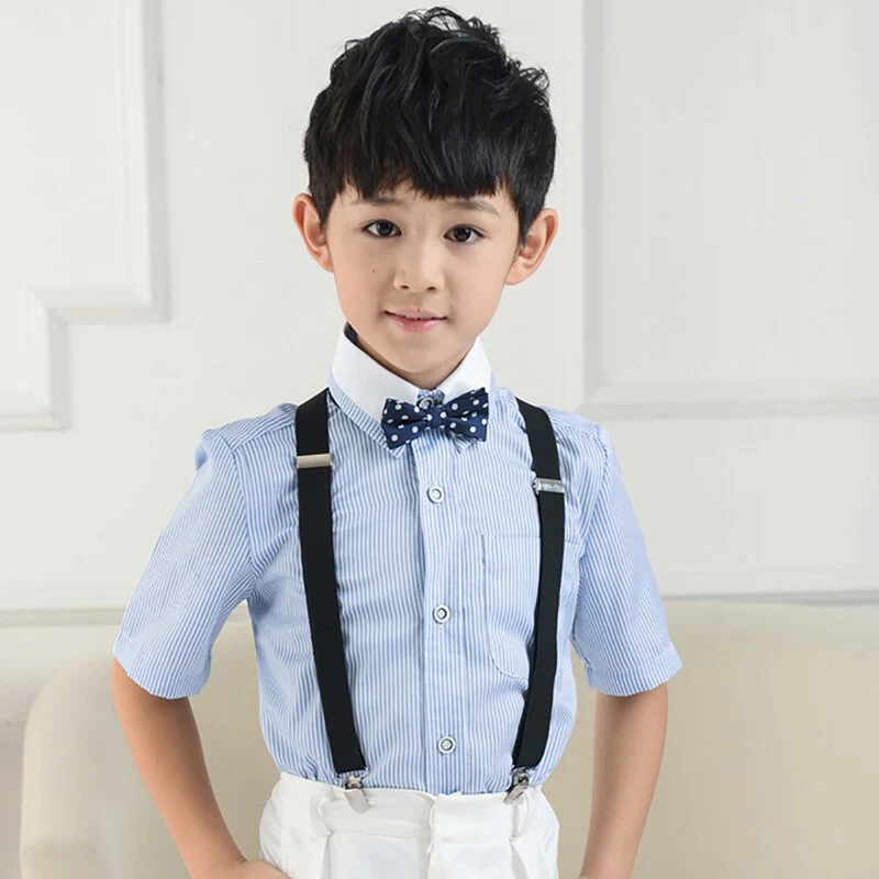 Trendy Black Formal Unisex Premium Suspenders Kids Fancy Dress Costume Accessory - Image 2