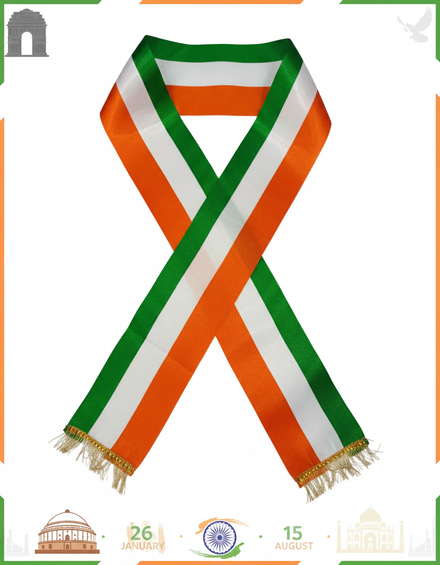 Tricolour Stole Tiranga Independence Day Kids & Adults Costume Accessory