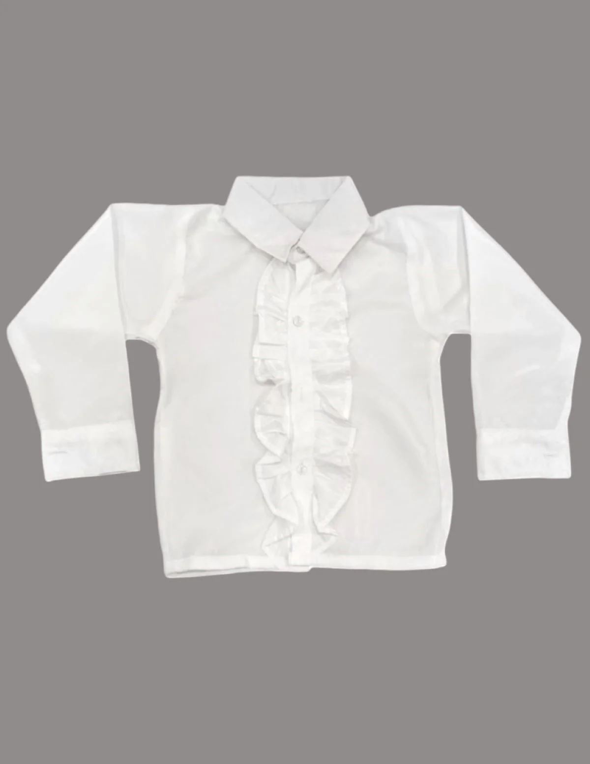 White Frills Shirt Kids  Fancy Dress Costume - Image 5